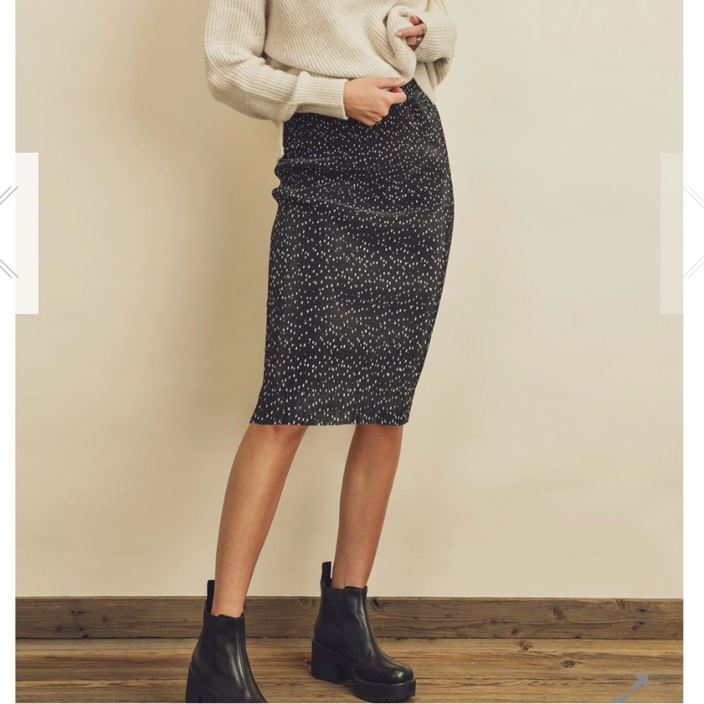 Dress Forum Black and White Polka Dot Skirt